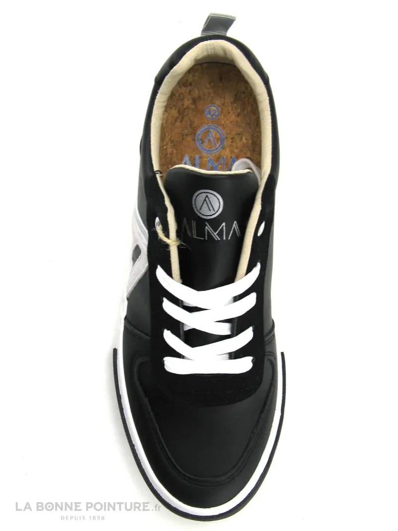 Achat chaussures Alma Planete Homme Basket, vente Alma Planete NO PERF BASSO Black - Basket ville noire Homme