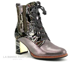 Achat chaussures Laura Vita Femme Boots, vente Laura Vita MARBREO 02 Acier - Boots Femme argent - Talon haut