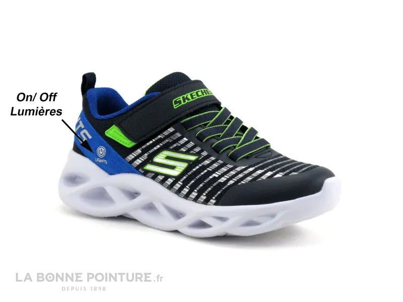 Achat chaussures Skechers Enfant Basket, vente Skechers 401650L Twisty Brights Novlo - Basket enfant