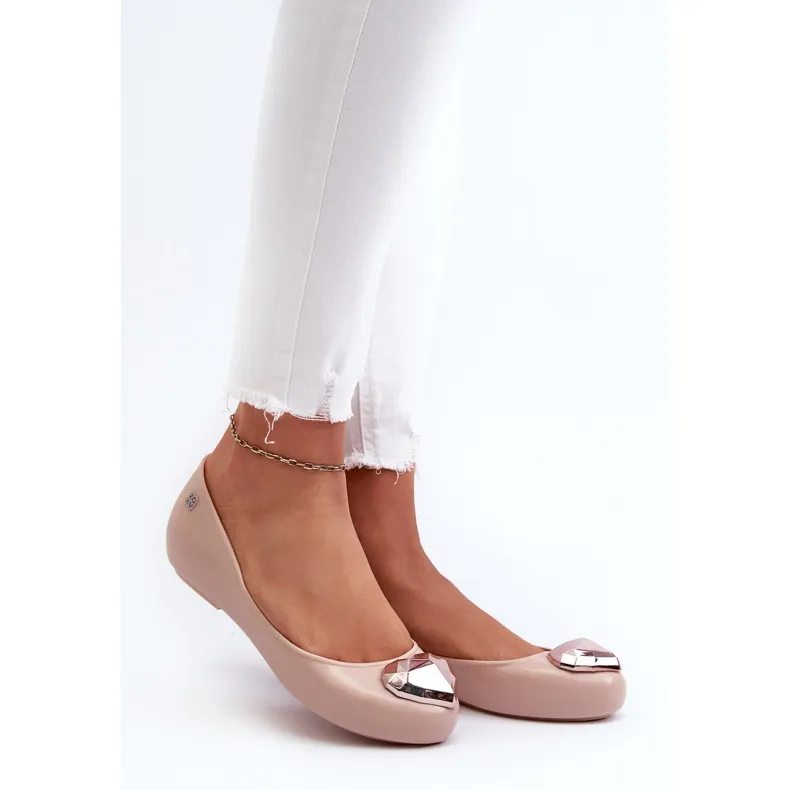 Ballerines Parfumées Pour Femme Avec Coeur ZAXY NN285010 Nude beige