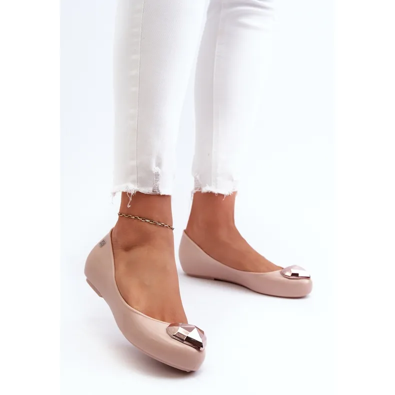 Ballerines Parfumées Pour Femme Avec Coeur ZAXY NN285010 Nude beige