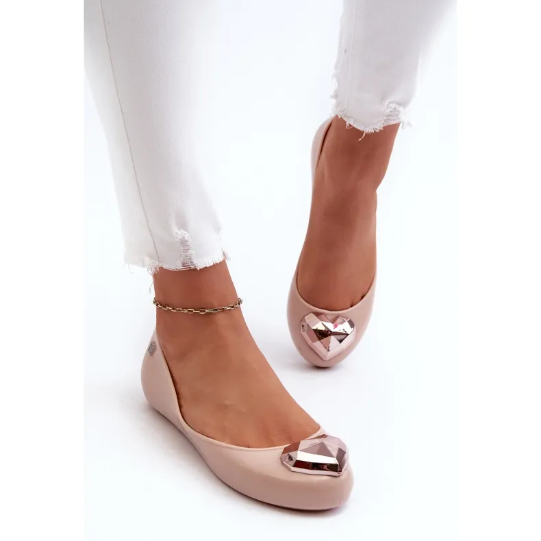 Ballerines Parfumées Pour Femme Avec Coeur ZAXY NN285010 Nude beige