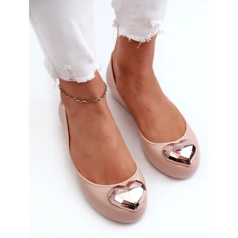Ballerines Parfumées Pour Femme Avec Coeur ZAXY NN285010 Nude beige