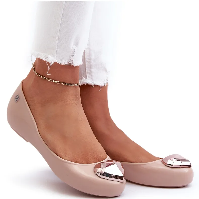 Ballerines Parfumées Pour Femme Avec Coeur ZAXY NN285010 Nude beige