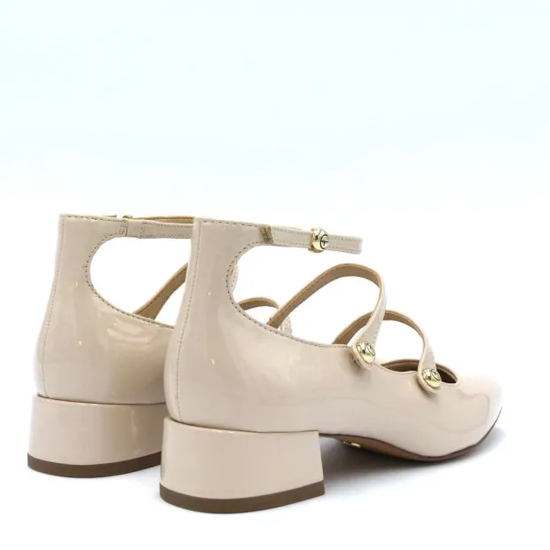 Ballerines tendances esprit Mary Jane pour Femme Tamaris 22308-42 vernis beige