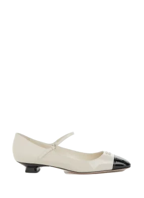BALLERINES à TALON EN CUIR - MIU MIU pour FEMME | Printemps