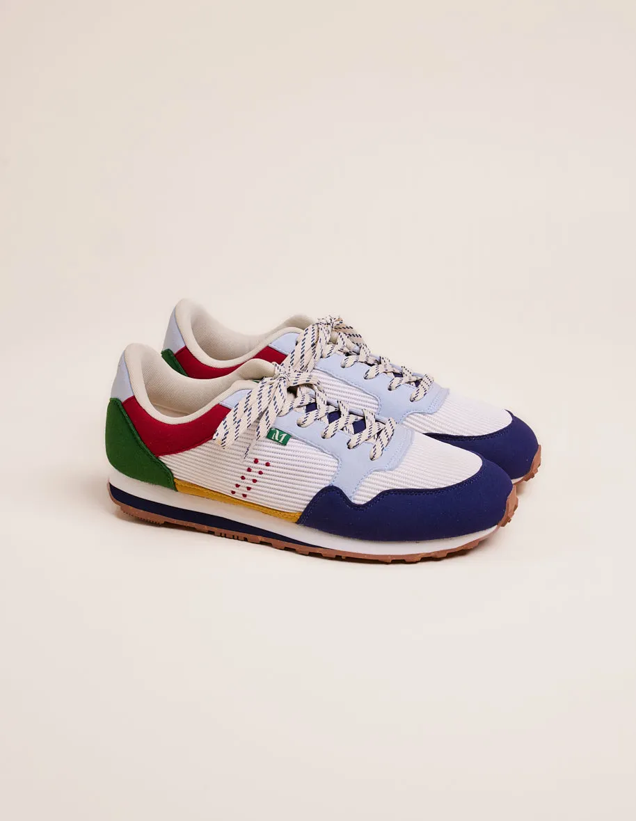 Baskets basses Gabriel - Marine blanc ciel