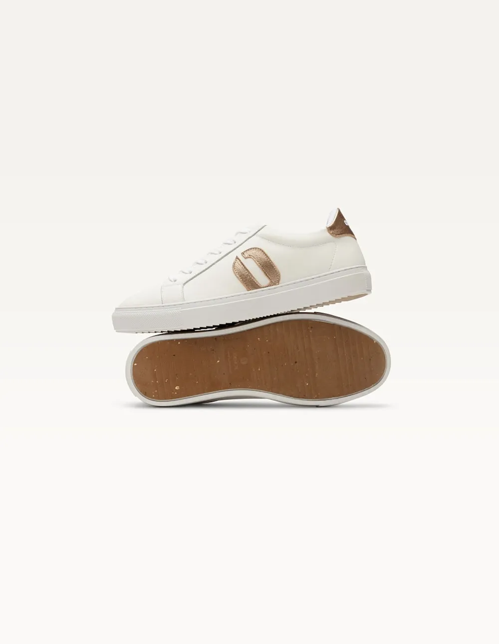 Baskets basses Gloria - Blanc doré
