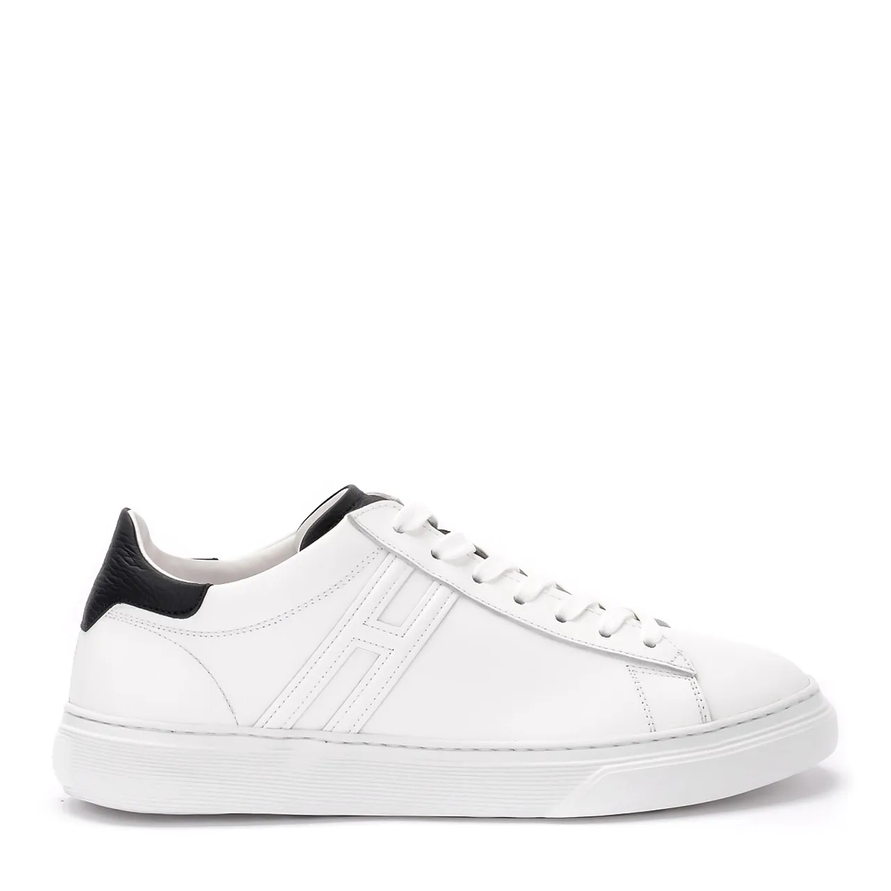 Baskets Hogan H365 en cuir noir et blanc