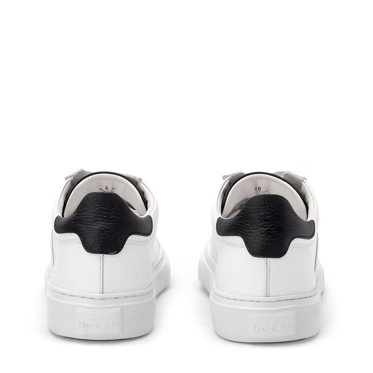 Baskets Hogan H365 en cuir noir et blanc