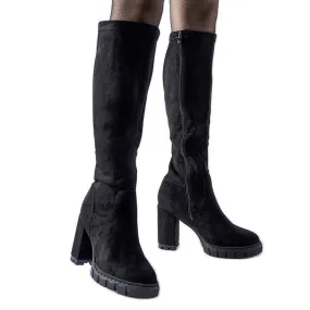 Boots noires à talon massif Marquette le noir