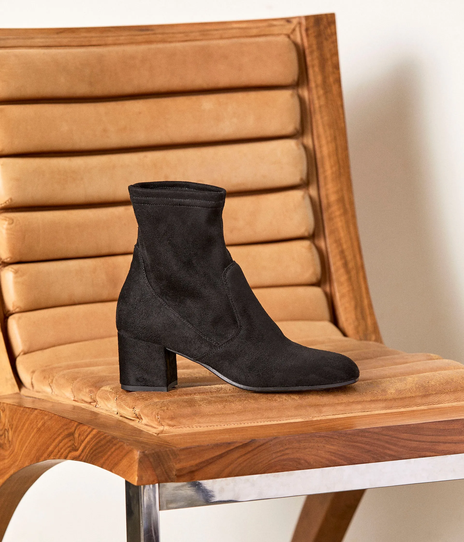 Boots veloutés noirs Mélina