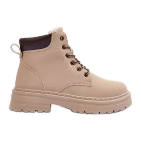 Bottines Trappeuses Femme Warm Beige Clair Corbin