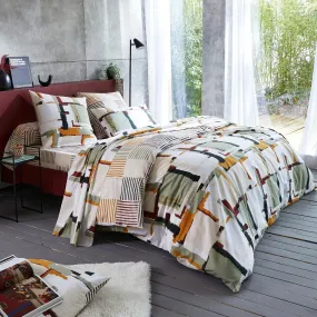 Drap housse imprimé en coton beige ARNAUD  | 3 Suisses