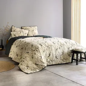 Housse de coussin en coton imprimé beige crème CLB. MIYA | 3 Suisses