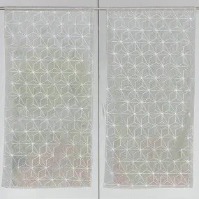 Lot de 2 voilages droits à motifs géométriques LOSANGE beige | 3 Suisses