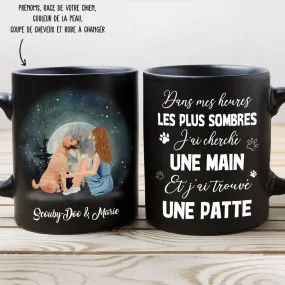 Mug Personnalisé Noir - J‘Ai Trouvé Ta Patte