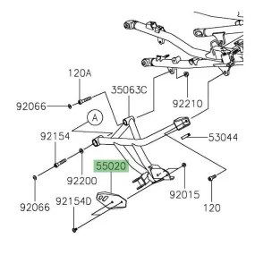 Protection de talon arrière Kawasaki Versys 1000 (2019-2024) |Moto Shop 35