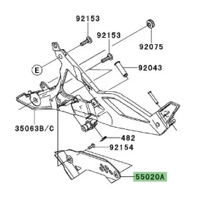 Protection de talon Kawasaki Er-6f (2009-2011) | Moto Shop 35