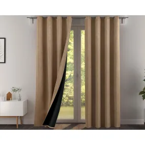 Rideau à œillets occultant thermique et phonique ALASKA 140x260 Beige | 3 Suisses