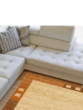 Tapis salon CHOBAY 1 en polypropylène doux et soyeux - Beige
