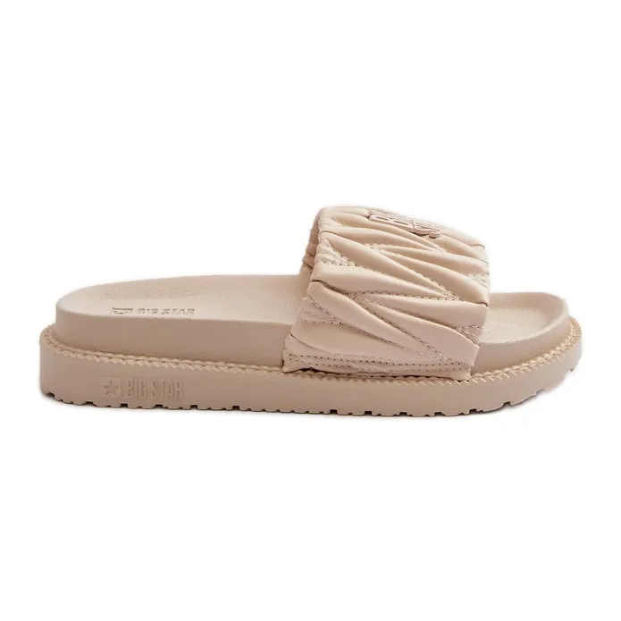 Tongs pour femmes sur la plateforme Big Star NN274A746 Beige