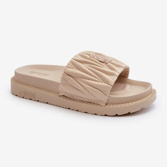 Tongs pour femmes sur la plateforme Big Star NN274A746 Beige