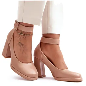 WS1 Escarpins à talon haut avec boucle, beige Idovana
